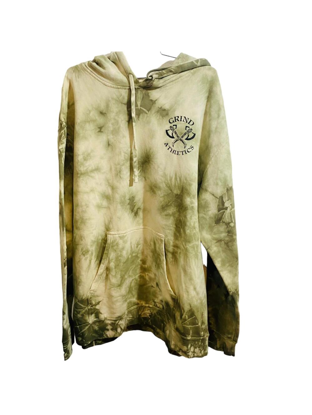 Grind Athletics Logo on Independent Trading Company Men's Hoodie Size 2XL Green